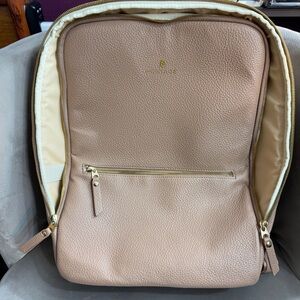 Montage by Mon Cheri Blush Tan Pebbled Leather Backpack